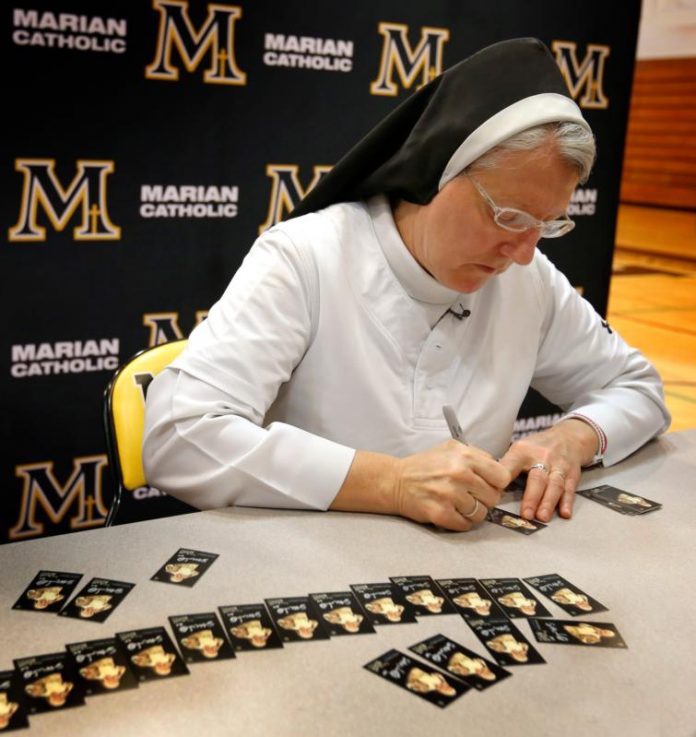SISTER MARY JO SOBIECK BASEBALL CARD