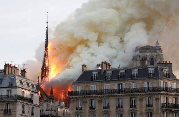 NOTRE DAME CATHEDRAL FIRE PARIS