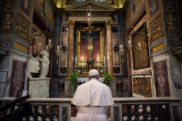 POPE PRAYER ROME CORONAVIRUS